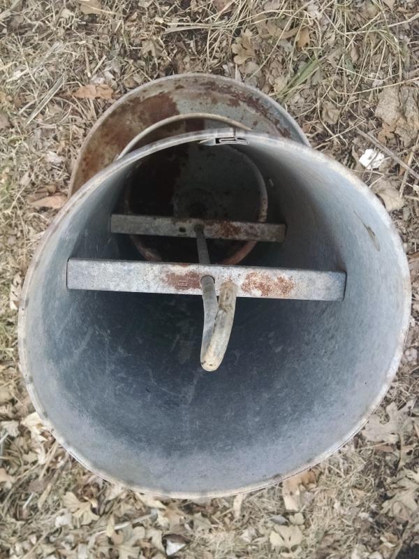 RALSTON PURINA CHICKEN BIRD FEEDER SEED TUBE GALVINIZED STEEL FEED TROUGH FARM POULTRY TOOL