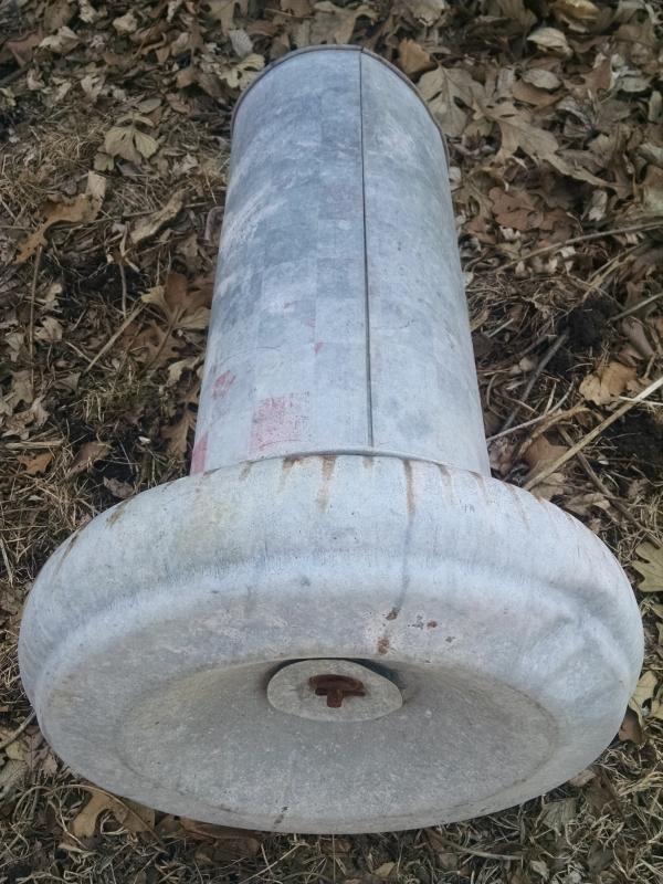 RALSTON PURINA CHICKEN BIRD FEEDER SEED TUBE GALVANIZED STEEL FEED TROUGH FARM POULTRY SHED TOOL