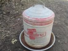 gambles farmcrest chicken poultry bird feeder galvinized steel feed seed tube farm ranch tool