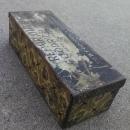 B F Goodrich Akron Ohio advertising tin can repair garage station canister flip lid style metal box