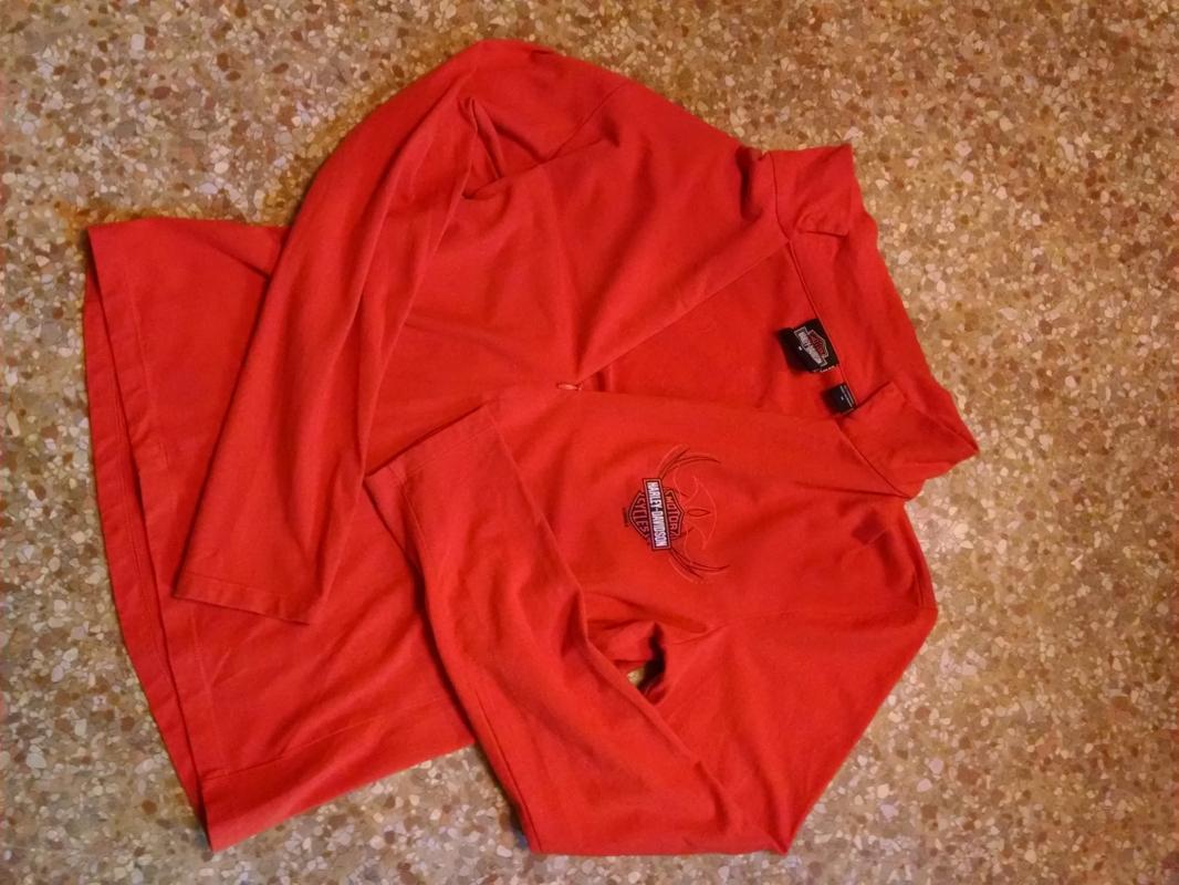 harley davidson motorcycles pharr texas rio grande valley shop shirt long sleeve zip blouse ladies garment orange tone apparel top