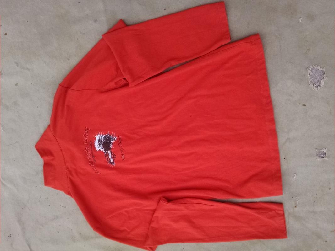 harley davidson motorcycles pharr texas rio grande valley shop shirt long sleeve zip blouse ladies garment orange tone apparel top
