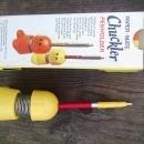 CHUCKLER HAPPY FACE PENHOLDER PENCIL PEN STAND RETRO BOBBLEHEAD NODDER DESK ACCESSORY ORIGINAL GILLETE CARDBOARD BOX 1970'S OFFICE DECORATION ORNAMENT