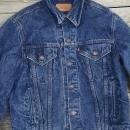 Levi Strauss Denim Jean Jacket Cotton Flannel Lined Light Weight Coat Size Medium Ladies Fashion Garment Apparel