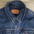 Levi Strauss Denim Jean Jacket Cotton Flannel Lined Light Weight Coat Size Medium Ladies Fashion Garment Apparel