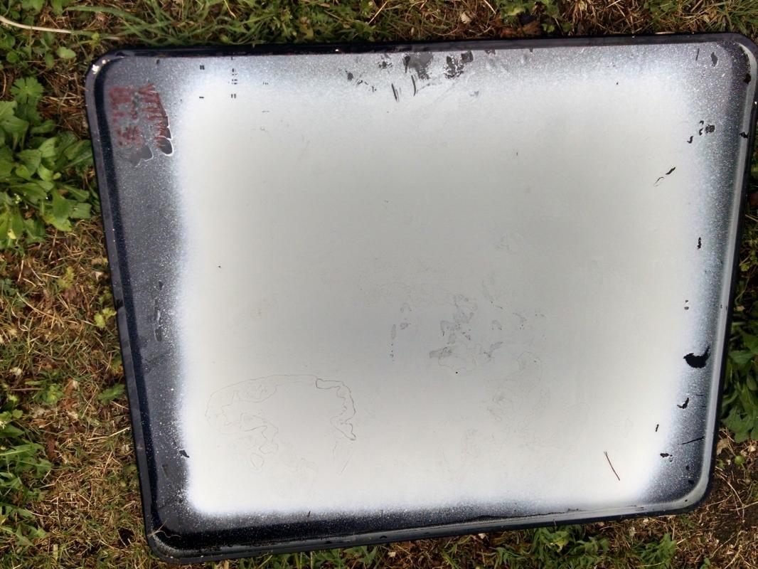 white porcelain black edge enamelware kitchen cabinet top granite enamel coated steel cutting board