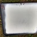 white porcelain black edge enamelware kitchen cabinet top granite enamel coated steel cutting board