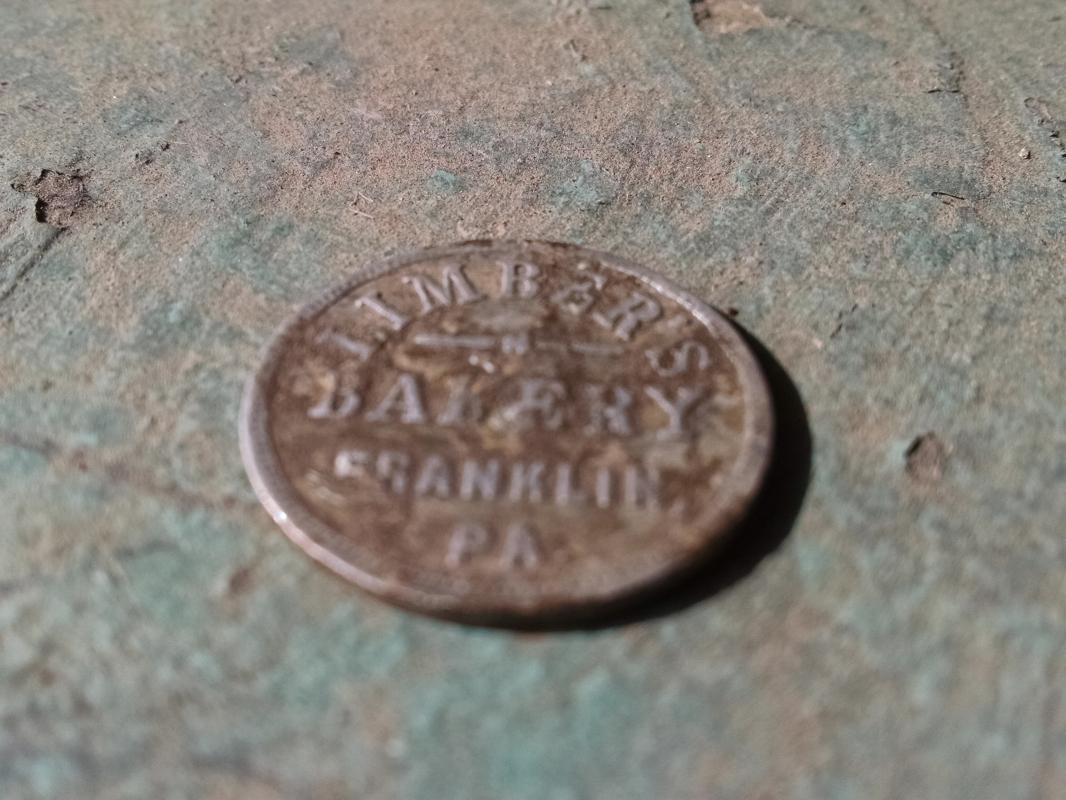 LIMBER'S BAKERY BREAD TOKEN FRANKLIN PENNSYLVANIA TRADE COIN