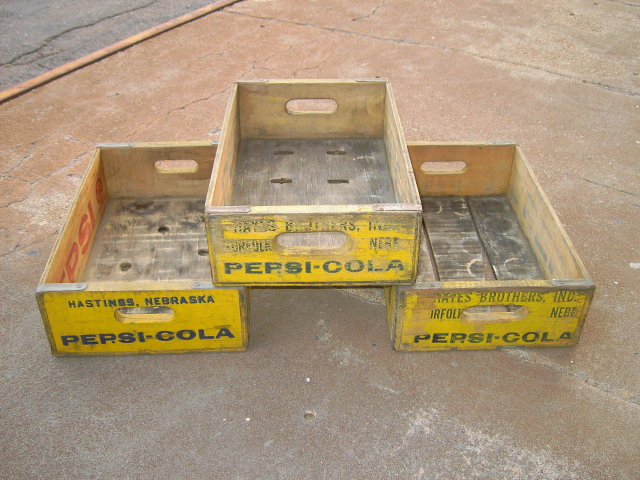 PEPSI COLA CRATE WOODEN SODA POP SOFT DRINK BOTTLE TOTE CARRY CASE HASTINGS NEBRASKA NORFOLK HAYES BROTHERS ADVERTISING