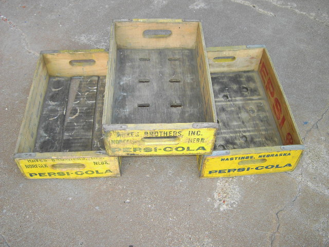PEPSI COLA CRATE WOODEN SODA POP SOFT DRINK BOTTLE TOTE CARRY CASE HASTINGS NEBRASKA NORFOLK HAYES BROTHERS ADVERTISING