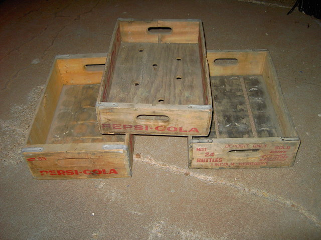PEPSI COLA CRATE WOODEN SODA POP CARRY CASE BOX LINCOLN NEBRASKA TEMPLE DALLAS TEXAS GACO TUFBILT