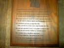 FIREMAN FIREFIGHTERS WIFE WALL PLAQUE WALNUT WOOD ROOM DECORATION