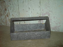GALVINIZED METAL NAIL TOTE PLANT FLOWER POT CADDY