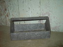 GALVINIZED METAL NAIL TOTE PLANT FLOWER POT CADDY