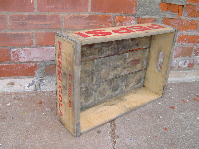 PEPSI COLA CRATE POP TOTE ST LOUIS MISSOURI WOODEN BOX CASE
