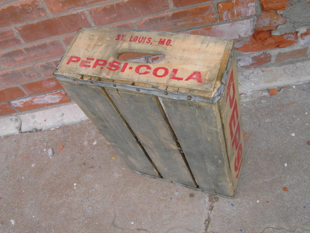 PEPSI COLA CRATE POP TOTE ST LOUIS MISSOURI WOODEN BOX CASE