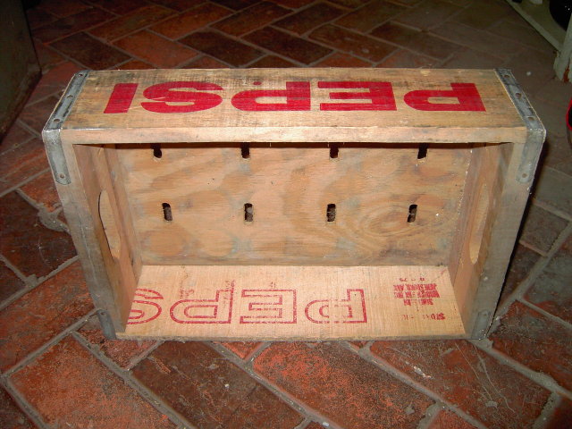 PEPSI COLA CRATE POP BOTTLE TOTE CASE SALINA KANSAS STAMP