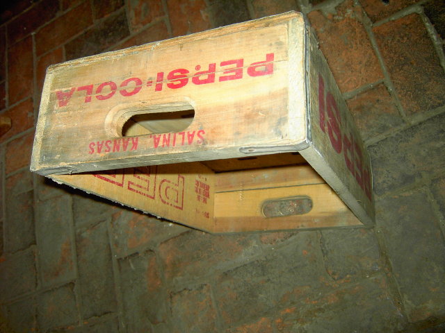 PEPSI COLA CRATE POP BOTTLE TOTE CASE SALINA KANSAS STAMP