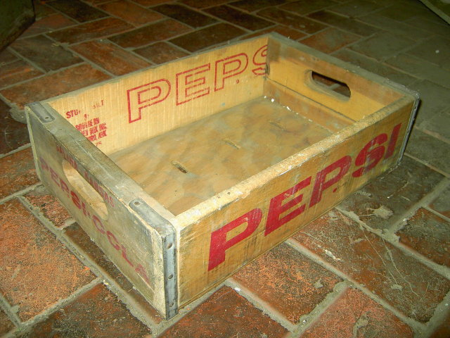 PEPSI COLA CRATE POP BOTTLE TOTE CASE SALINA KANSAS STAMP