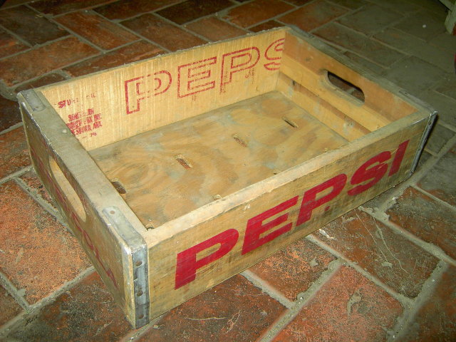 PEPSI COLA CRATE POP BOTTLE TOTE CASE SALINA KANSAS STAMP