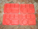 PINK MELMAC SCHOOL CAFETERIA LUNCHROOM DINER TRAY STACKING MELAMINE PLATTER RETRO TABLEWARE UTENSIL