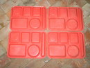 PINK MELMAC SCHOOL CAFETERIA LUNCHROOM DINER TRAY STACKING MELAMINE PLATTER RETRO TABLEWARE UTENSIL