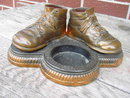 COPPER BRONZE BABY SHOE TRAY DESK ACCESSORY