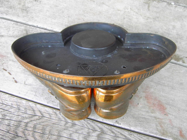COPPER BRONZE BABY SHOE TRAY DESK ACCESSORY