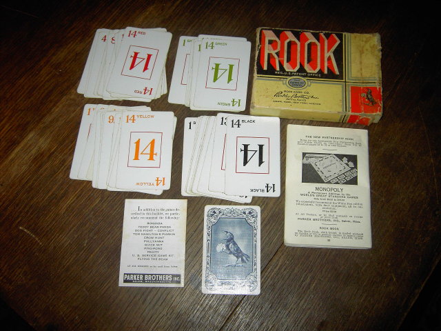 ROOK CARD GAME PARKER BROTHERS DEPRESSION ERA BIDDING TRICK PASTIME