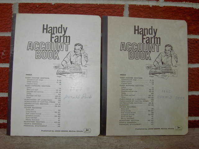 JOHN DEERE MOLINE ILLINOIS FARM ACCOUNT BOOK 1960S RANCH LEDGER BOOKLETS
