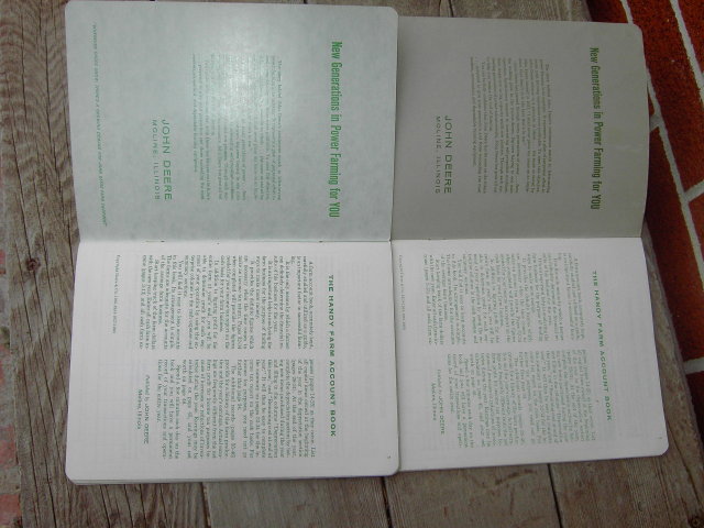 JOHN DEERE MOLINE ILLINOIS FARM ACCOUNT BOOK 1960S RANCH LEDGER BOOKLETS