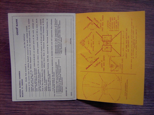 1951 OFFICIAL BASEBALL RULE BOOK COCA COLA COKE BOTTLE ADVERTISEMENT AMERICAN NATIONAL LEAGUE SCHEDULES