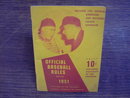 1951 OFFICIAL BASEBALL RULE BOOK COCA COLA COKE BOTTLE ADVERTISEMENT AMERICAN NATIONAL LEAGUE SCHEDULES