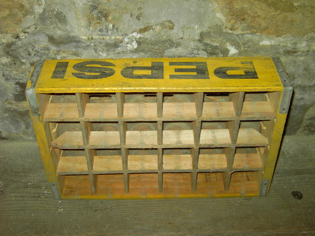 PEPSI COLA CRATE SODA POP TOTE CASE LINCOLN NEBRASKA TOWN STAMP