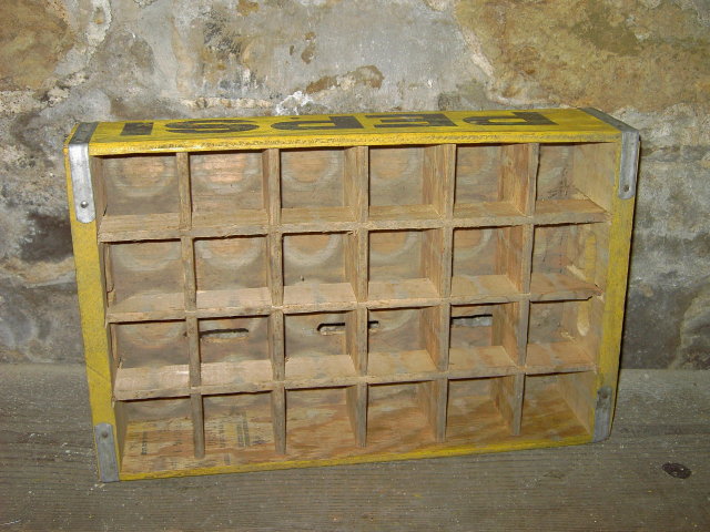 PEPSI COLA CRATE SODA POP TOTE CASE LINCOLN NEBRASKA TOWN STAMP