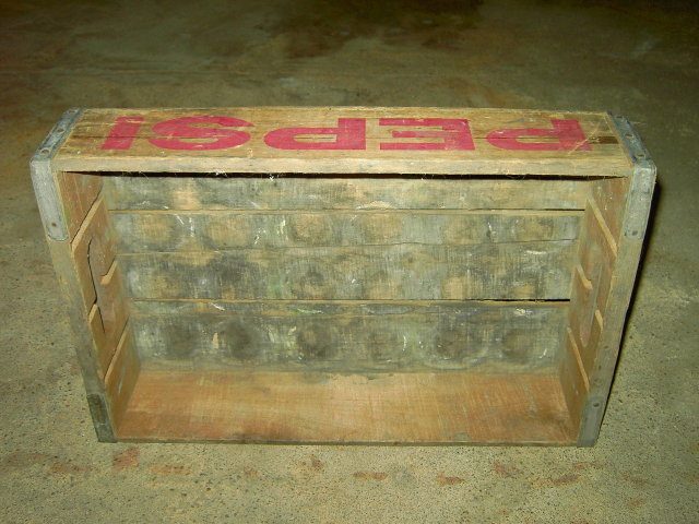 KECKSBURG PENNSYLVANIA PEPSI COLA CRATE SOFT DRINK SODA POP BOTTLE TOTE BOX WOODEN CARRIER CASE