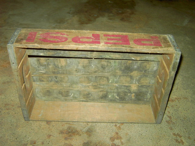 KECKSBURG PENNSYLVANIA PEPSI COLA CRATE SOFT DRINK SODA POP BOTTLE TOTE BOX WOODEN CARRIER CASE