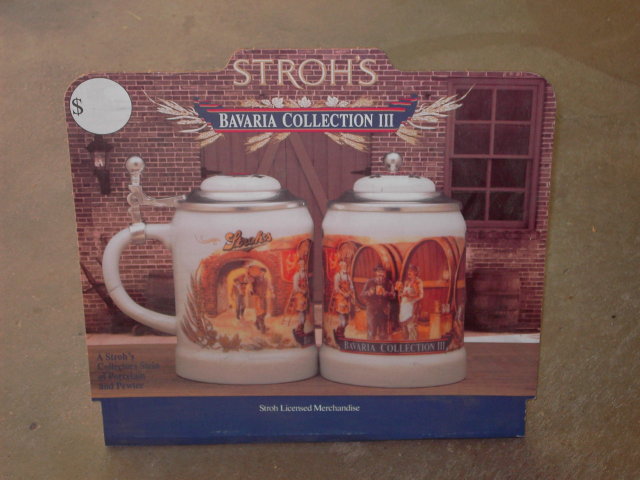 STROH BEER STEIN SIGN BAVARIA MUG COLLECTION CARDBOARD ADVERTISEMENT
