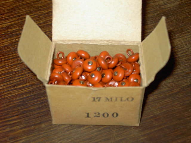 CLOTHING BUTTONS BURNT ORANGE BROWN COLOR ORIGINAL STORE BOX NEW CONDITION