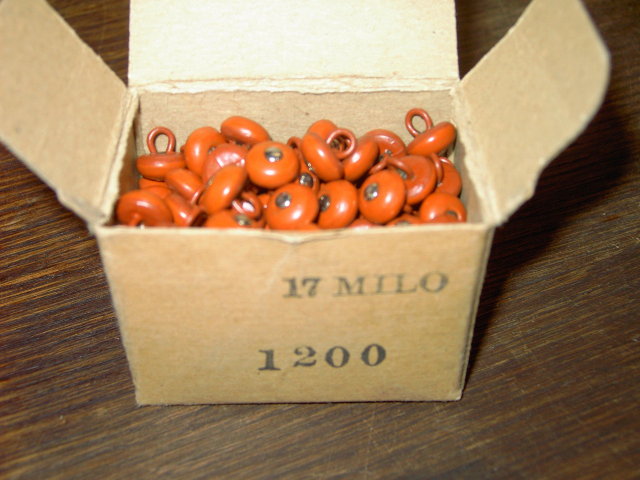 CLOTHING BUTTONS BURNT ORANGE BROWN COLOR ORIGINAL STORE BOX NEW CONDITION