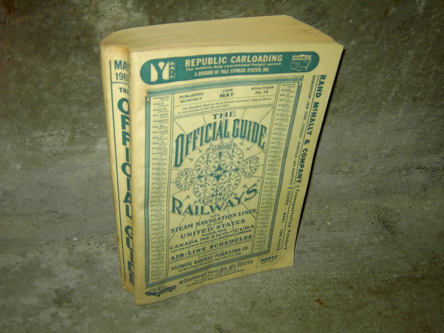 RAILWAY STEAM NAVIGATION AIR LINE SCHEDULE GUIDE PUBLICATION BOOK MAY 1965