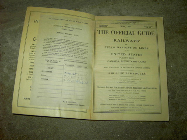 RAILWAY STEAM NAVIGATION AIR LINE SCHEDULE GUIDE PUBLICATION BOOK MAY 1965