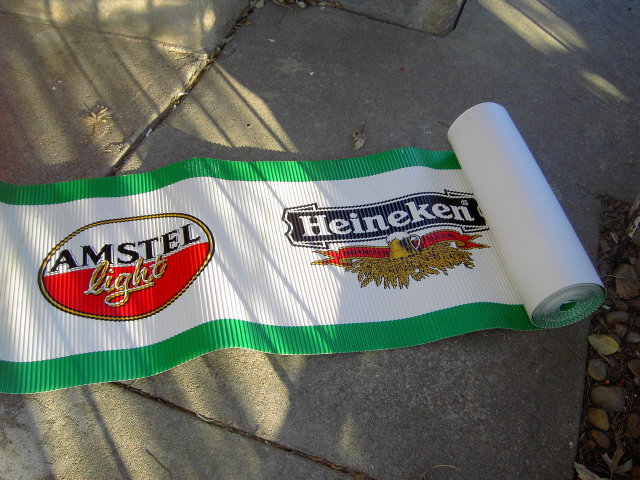 HEINEKEN AMSTEL LIGHT BEER BANNER FESTIVAL BEVERAGE TENT STREAMER PAPER POSTER
