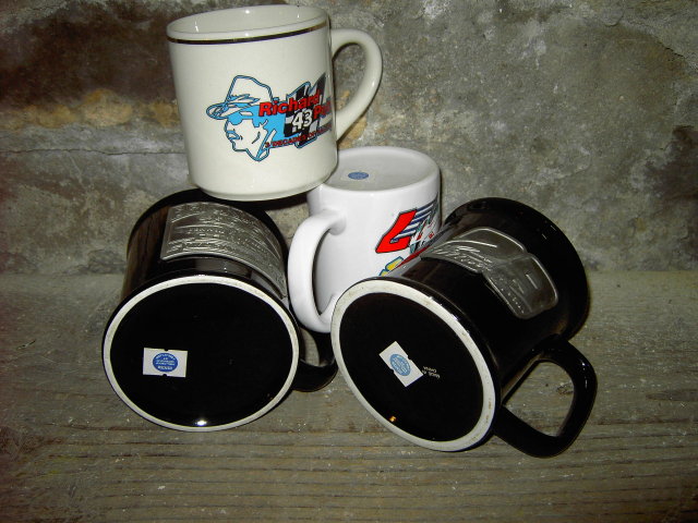 NASCAR MUG CAR AUTO RACING RICHARD PETTY STEVIE REEVES ERNIE IRVIN BRICKYARD 400 INDIANAPOLIS INDIANA INAUGURAL RACE