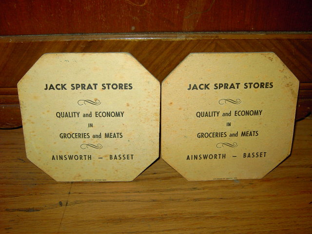 JACK SPRAT STORES DUTCH GIRL BOY HOTPAD TRIVET AINSWORTH BASSETT NEBRASKA ADVERTISING NEWTON IOWA VERNON COMPANY