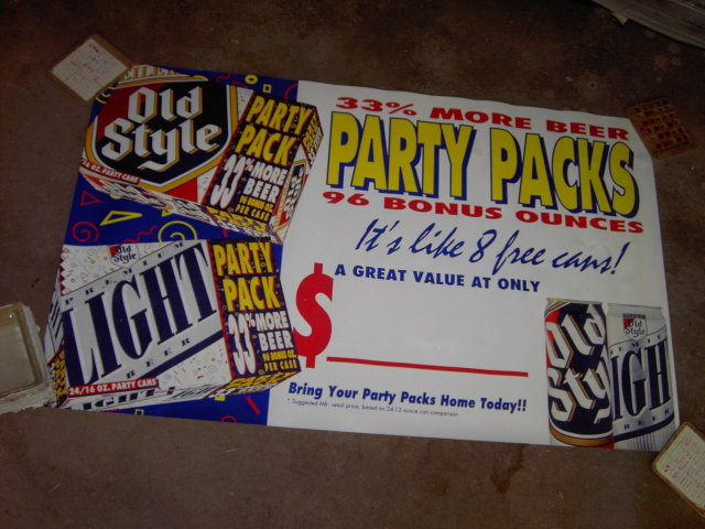 OLD STYLE BEER POSTER LIQUOR STORE ADVERTISING BANNERS
