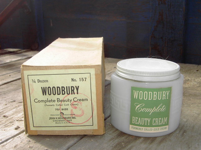 WOODBURY BEAUTY CREAM JAR ORIGINAL FACTORY BOX CINCINNATI OHIO