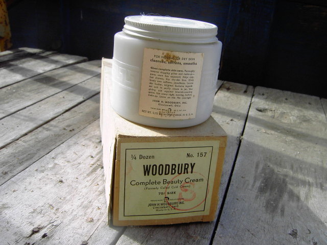 WOODBURY BEAUTY CREAM JAR ORIGINAL FACTORY BOX CINCINNATI OHIO