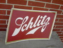 SCHLITZ BEER CARDBOARD SIGN 1958 MILWAUKEE WISCONSIN BREWERY ADVERTISING EMBLEM