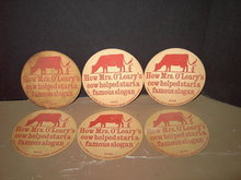 SCHLITZ BEER MRS O' LEARY'S COW CHICAGO FIRE BEVERAGE COASTER ADVERTISING BAR COCKTAIL ACCESSORY